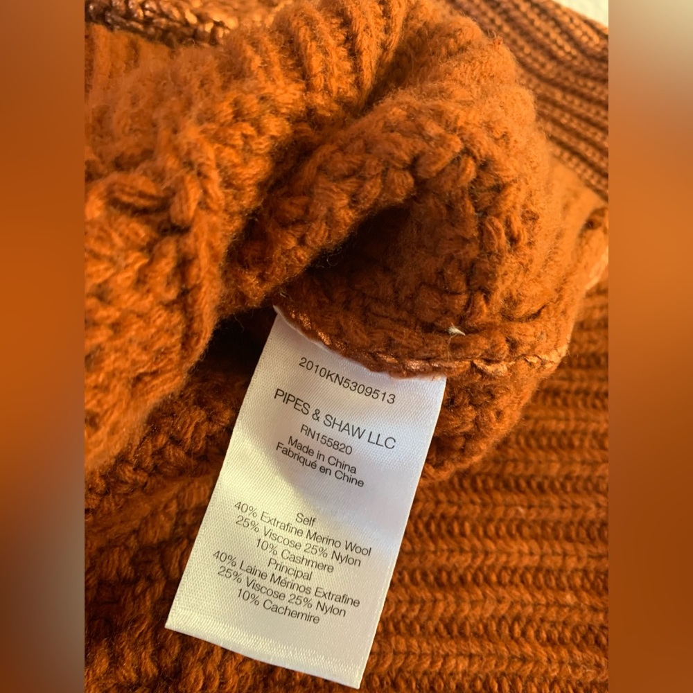 Gorgeous Veronica Beard Yola Foil Finish Sweater in Copper, Size Large. NWT. - Picture 5 of 8